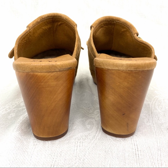 UGG Suede Mule Clogs with Fringe Buckle - Picture 4 of 6